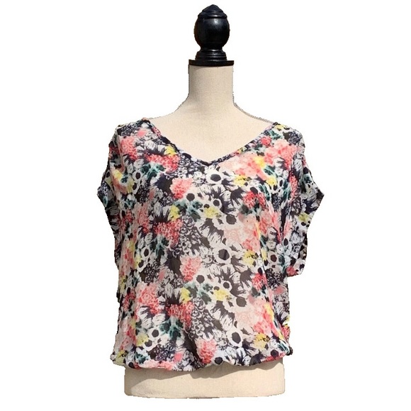 ☀️4/25 COPY - ONLY ‘Boston Flower’ Sheer S/S Shirt